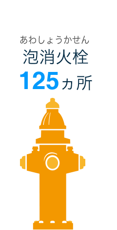 泡消火栓：125カ所