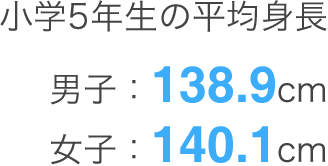 小学5年生の平均身長